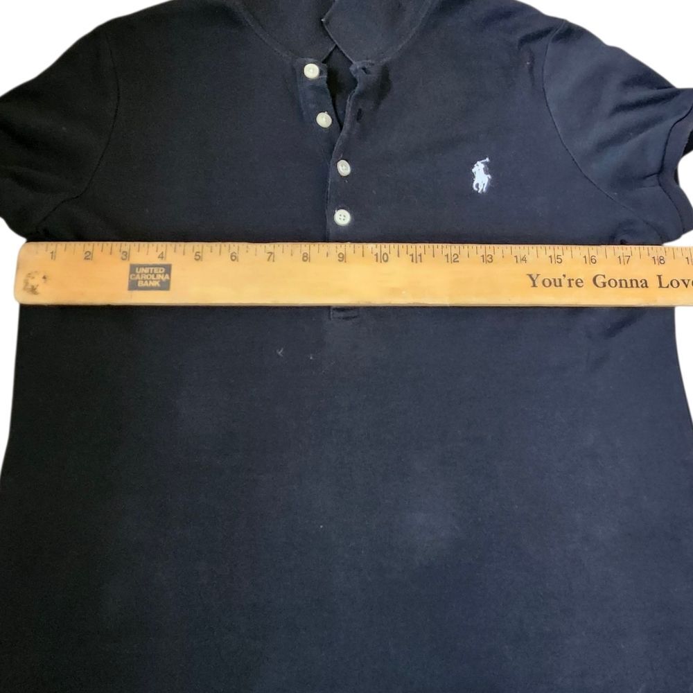 Polo by Ralph Lauren Black Buttoned Polo Dress. Sz. L - Picture 5 of 7